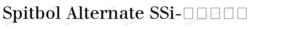 Spitbol Alternate SSi字体转换
